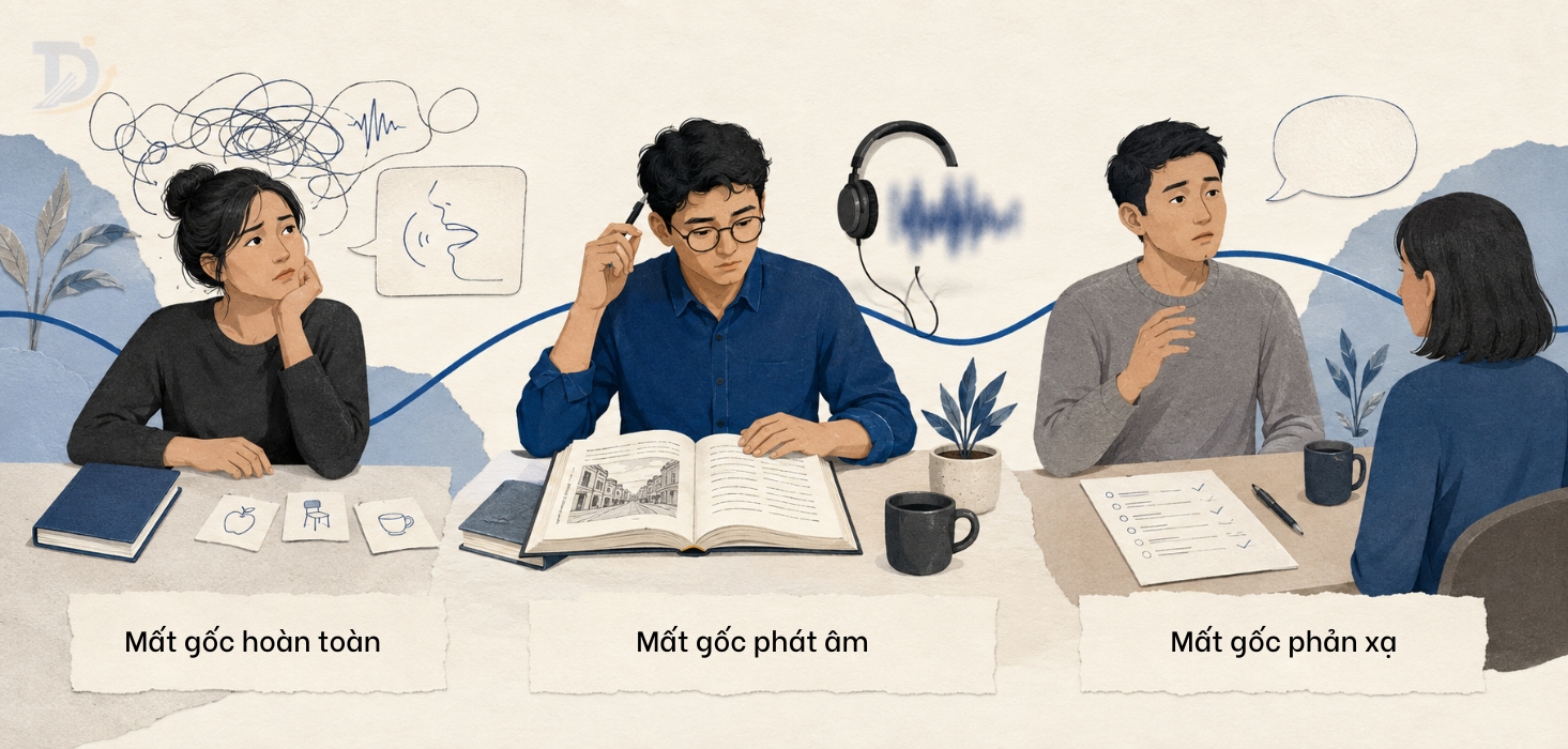 Ba kiểu mất gốc tiếng anh