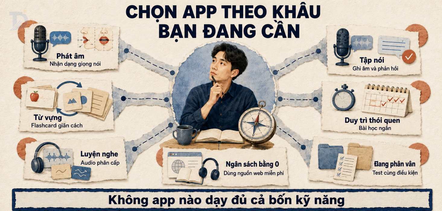 Chọn app theo khâu bạn đang cần