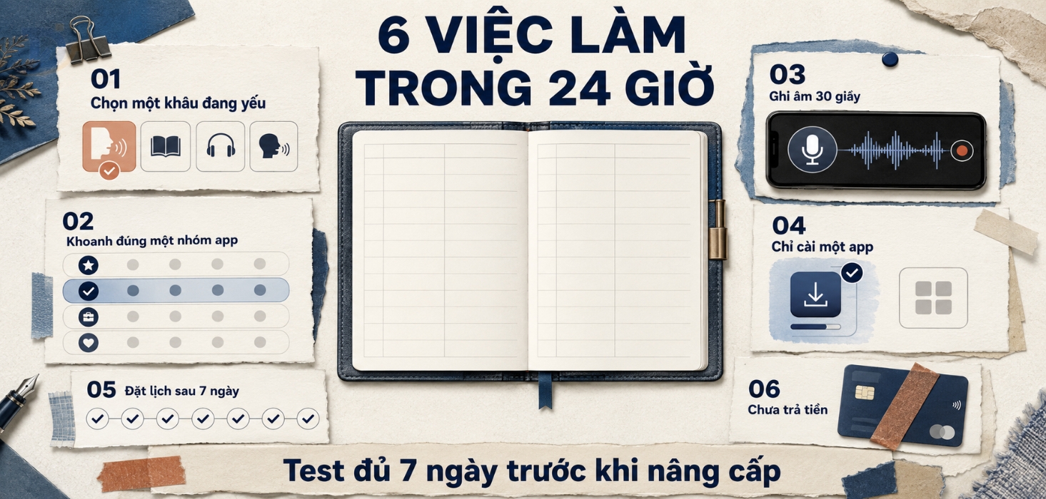 Test đủ 7 ngày trước khi nâng cấp